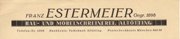 Briefpapier Franz Estermeier